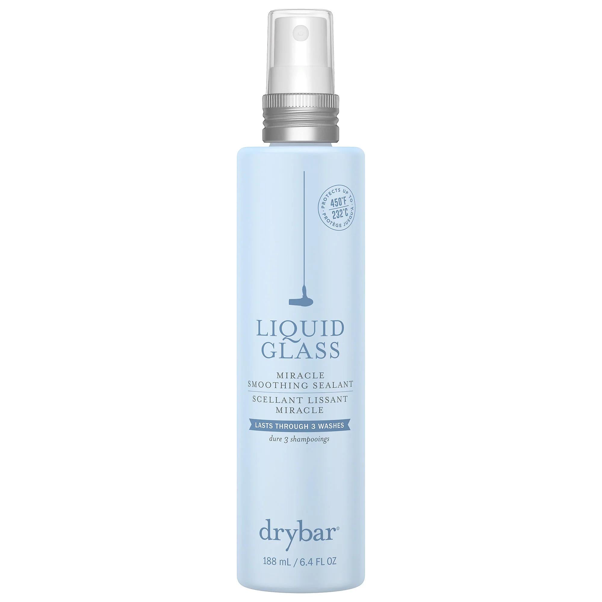 Liquid Glass Miracle Smoothing Sealant - Frizz Control & Heat Protectant Spray for Silky Hair