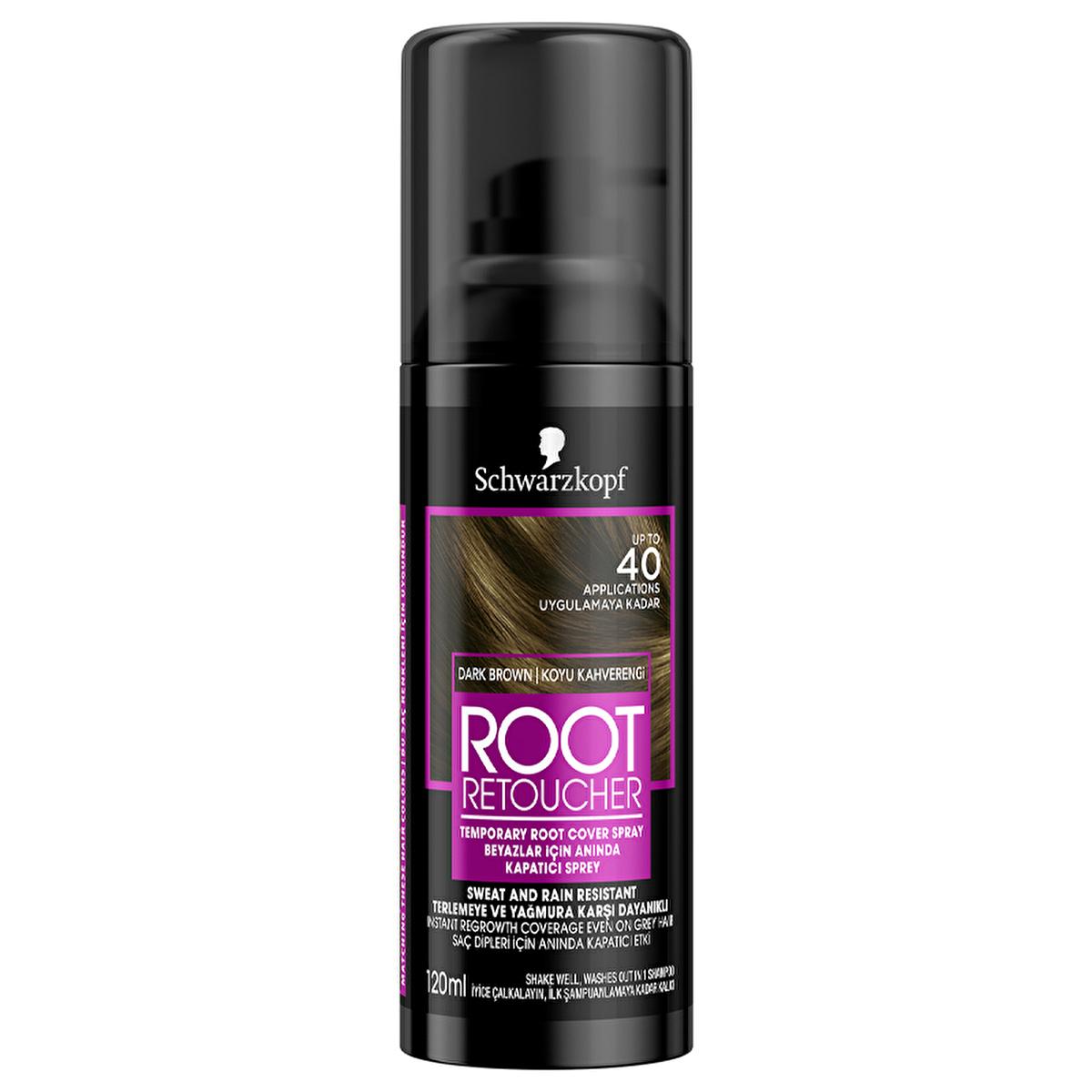 Root Retoucher Dark Brown Root Touch-up Hair Color Spray - Instant Gray Root Cover, Temporary Hair Color for Women & Men