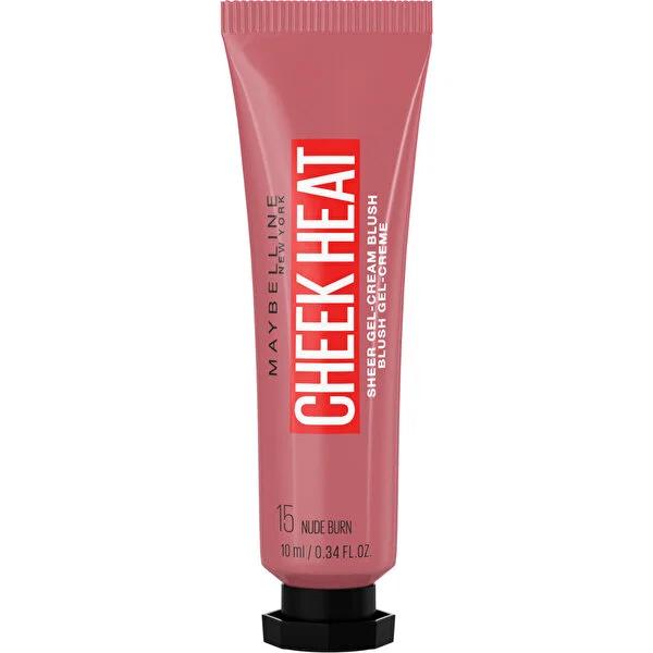 Maybelline Cheek Heat Likit Allõk 15 Nude Burn Blush - Creamy, Buildable Color for Natural-Looking Flush