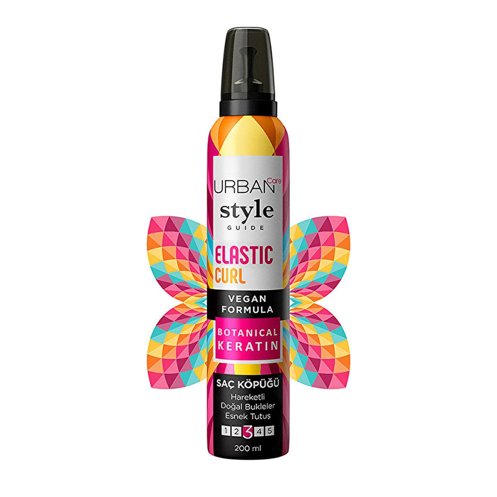Urban Care Curl Enhancing Mousse with Botanical Keratin Complex - Lightweight, Long-Lasting Curl Definition & UV Protection