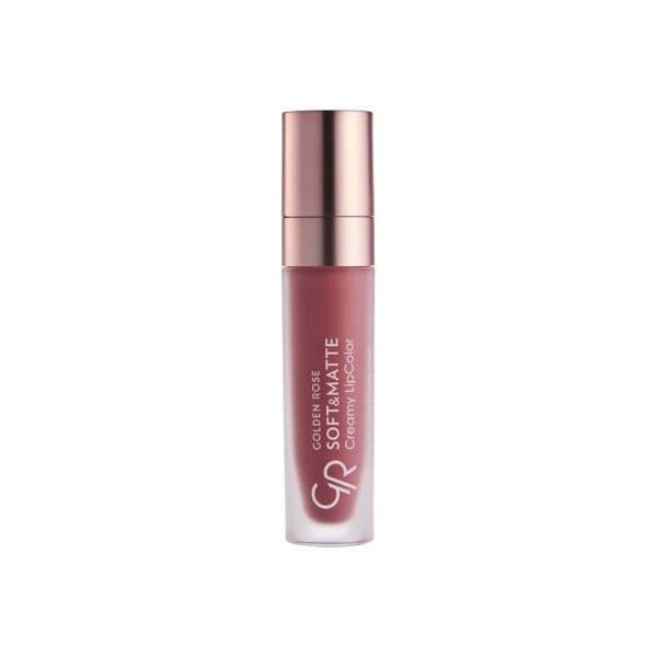 Golden Rose Creamy Lip Color - Soft Matte Finish, Long-Lasting & Moisturizing Lipstick for Individuals Seeking Comfortable Lip Color