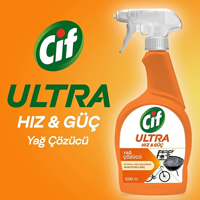 Cif Ultra Grease Remover Spray 1000ml - Powerful Cleaning Solution