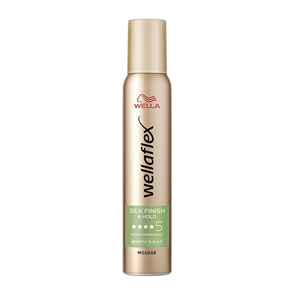Wella Wellaflex: Ultra Strong Hold & Silky Finish Hair Mousse - 24H Lasting, Vegan, UV Protection - Non-Sticky Styling for Dry Hair