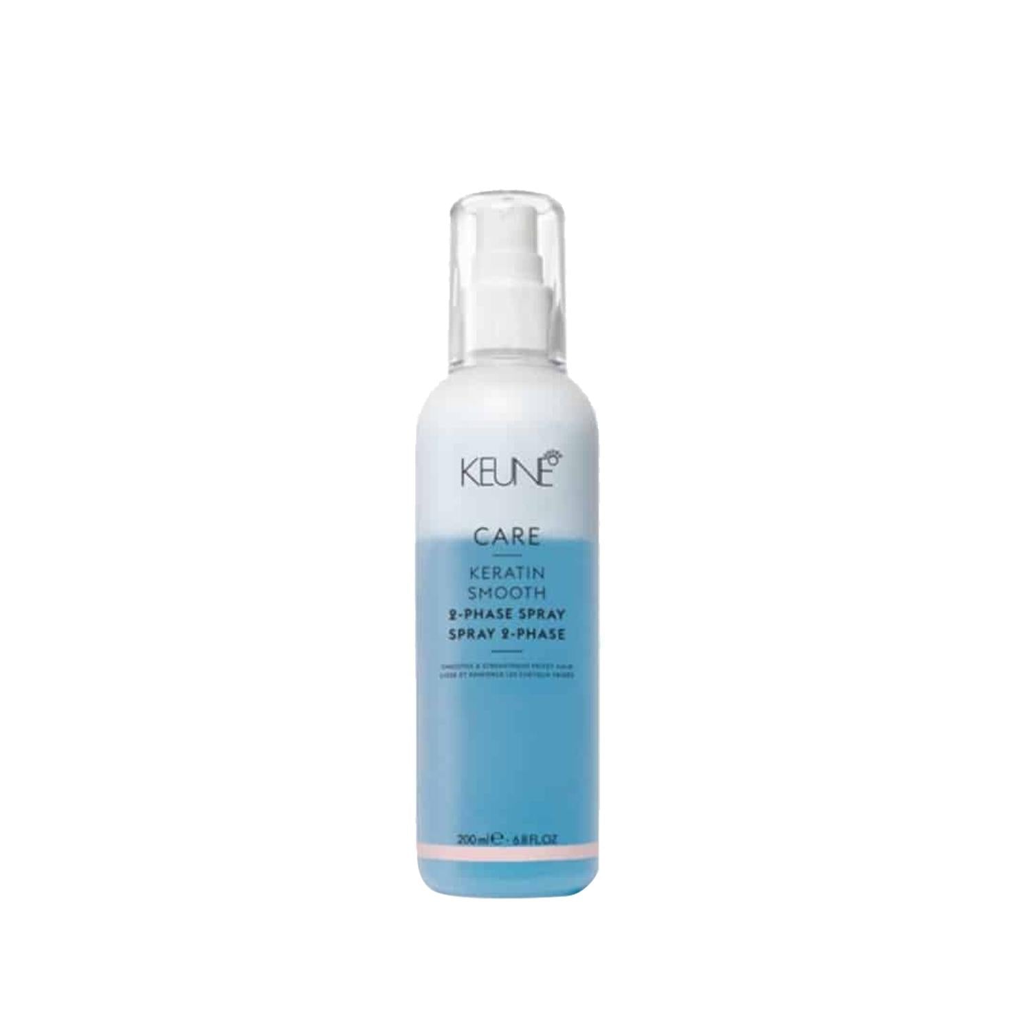 Keune Keratin Smooth Dual-Phase Smoothing Spray for Frizzy Hair, 6.76 fl oz - Keratin Hair Care