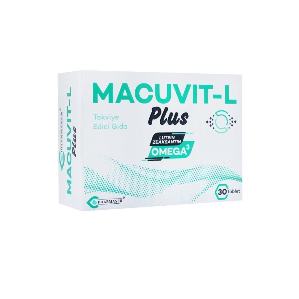 Macuvit-L Plus Support - 30 Tablets with Lutein, Zeaksantin, and Omega-3