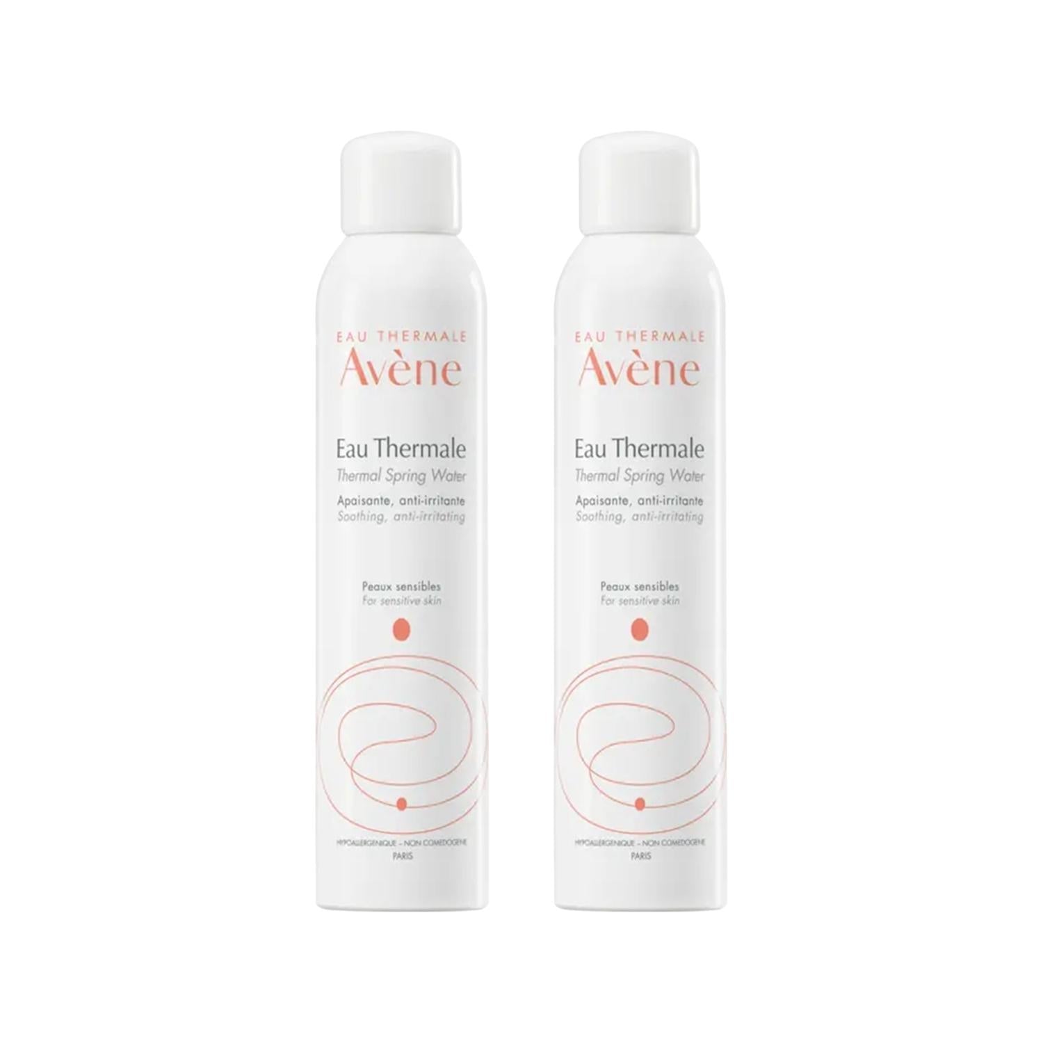 Avene Thermal Spring Water Spray (300ml x 2) - Soothing, Calming, Sensitive Skin & Facial Mist - Avene Eau Thermale