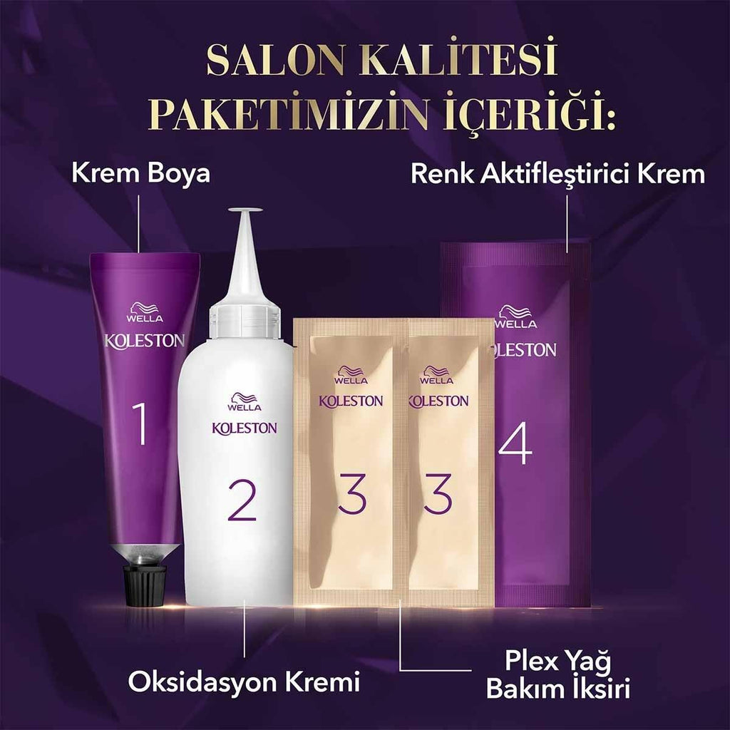 Wella Koleston Supreme Blue Black Hair Dye 2/8: Intense Color, Gray Coverage & Conditioning - At-Home Permanent Hair Color Kit