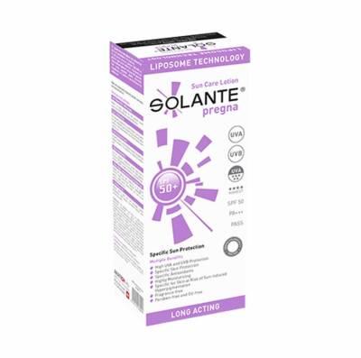 Solante Pregna SPF 50+ Sunscreen: Ultimate UVA/UVB Protection for Sensitive Pregnancy Skin - Hypoallergenic & Antioxidant Rich, 150ml