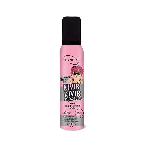 Hobby Curly Hair Mousse - Silicone-Free, Paraben-Free Curl Enhancing Styling Product for Vibrant Curls - 5.07 fl oz