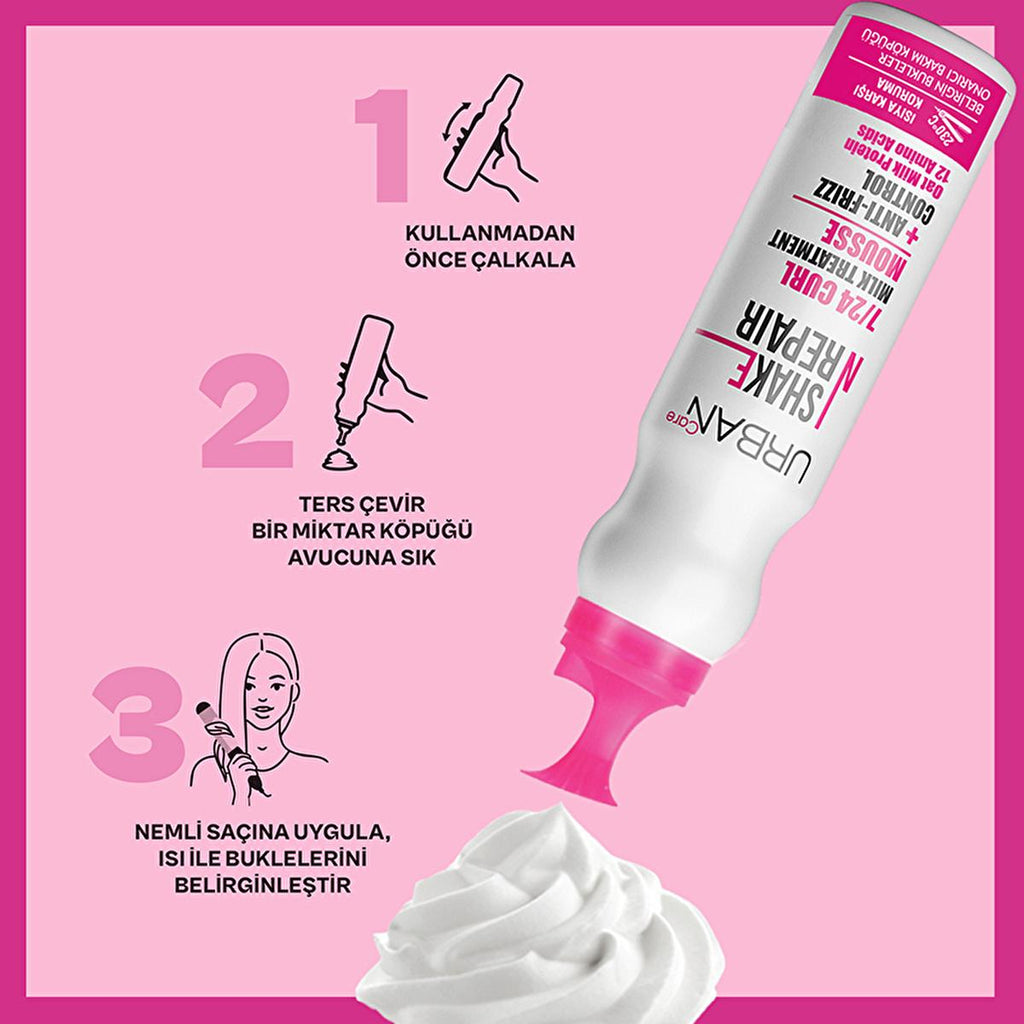 Urban Care Curly Hair Care Repair Spray - Vegan, Heat Protection Up to 230¡C, Dermatologically Tested - 5.07 fl oz