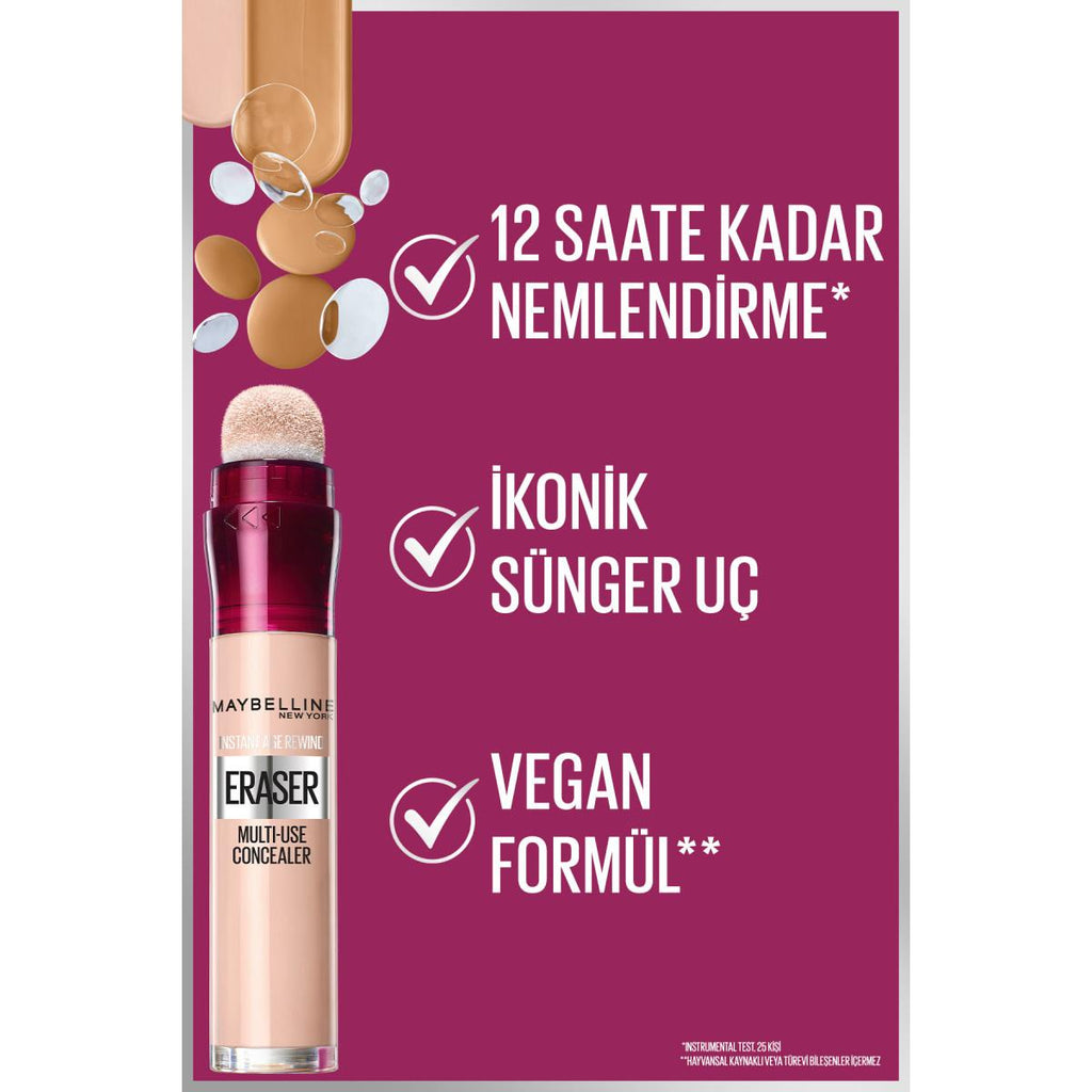 Maybelline Instant Age Rewind Concealer - 121 Light Honey - Dark Circle Eraser, High Coverage, Brightening, Anti-Aging