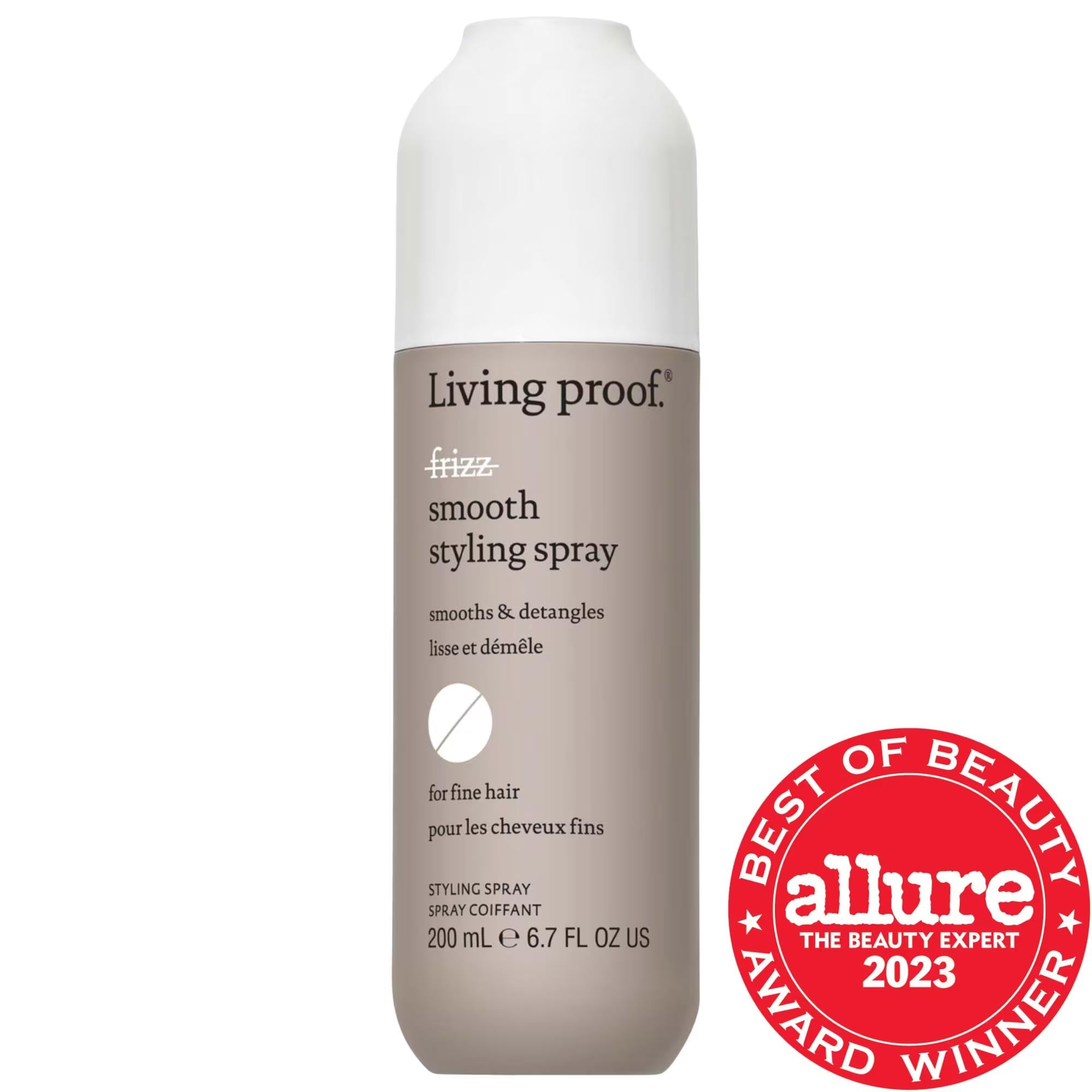 No Frizz Smooth Styling Spray for Fine Hair - Silicone-Free, Heat Protectant up to 450¡F