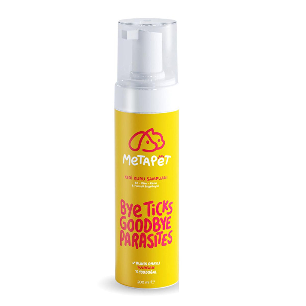 Metapet Dry Shampoo for Cats - Natural Fur Care & Protection, 6.76 fl oz