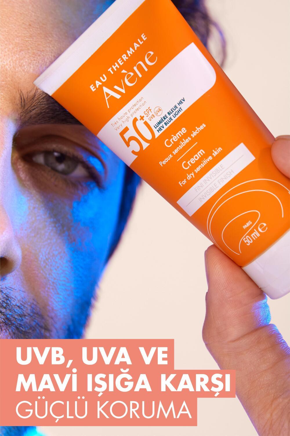 Avene SPF 50+ Sunscreen for Dry Skin - Moisturizing, Water-Resistant, Non-Greasy, UVA/UVB Protection