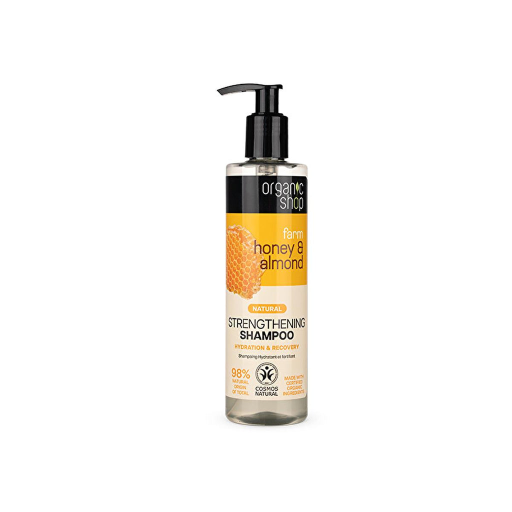 Organic Shop Honey & Almond Hair Strengthening Shampoo - Natural & Moisturizing, Sulfate-Free - 9.47 fl oz