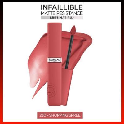 Loreal Paris Infaillible Matte Resistance Liquid Matte Lipstick - Long Lasting Transfer Resistant Lip Color