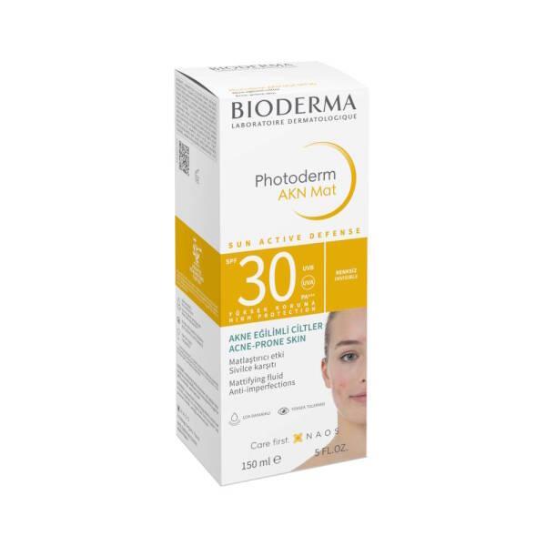 Bioderma Photoderm AKN Mat SPF30 Sunscreen Cream - Anti-Acne, Mattifying, Non-Greasy Sun Protection