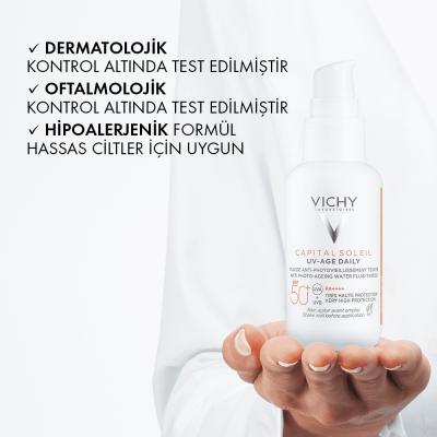 Vichy Capital Soleil Tinted Face Sunscreen SPF 50+: Daily UVA UVB Protection with Hyaluronic Acid for Anti-Aging & Even Skin Tone