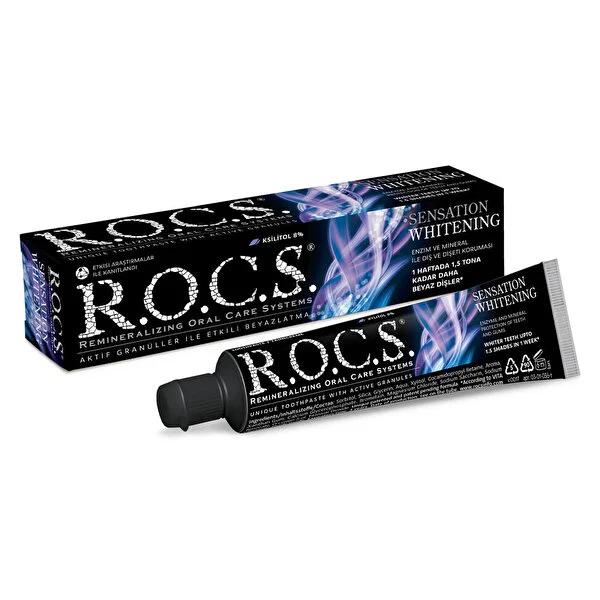 ROCS Whitening Toothpaste for Adults - Natural, Fluoride-Free Oral Care with Active Granules