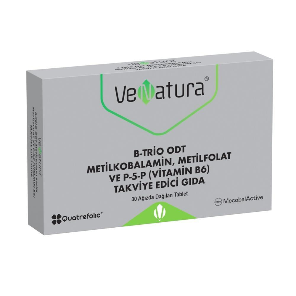 VeNatura Vitamin B Supplement - Orally Disintegrating Tablets with B6, B12, and Folic Acid for Health and Wellness