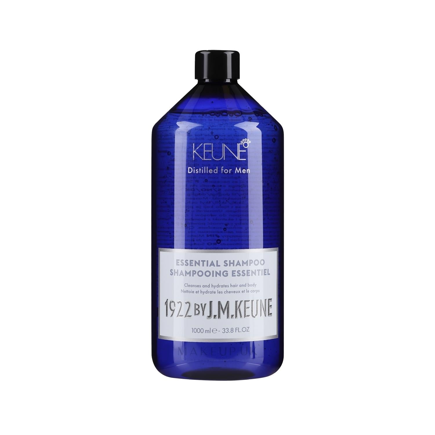 Keune 1922 Man: Essential Daily Hair Shampoo for Men - 1000ml - Gentle Cleansing & Scalp Health