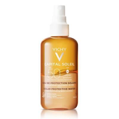 Vichy Capital Soleil SPF 50 Sunscreen Spray: Broad Spectrum UVA/UVB Protection, Promotes Tanning, Water Resistant - Ideal Daily Sun Protection