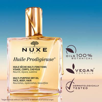 Nuxe Huile Prodigieuse Multi-purpose Dry Care Oil for Skin & Hair - 3.38 fl oz, Natural & Paraben-Free