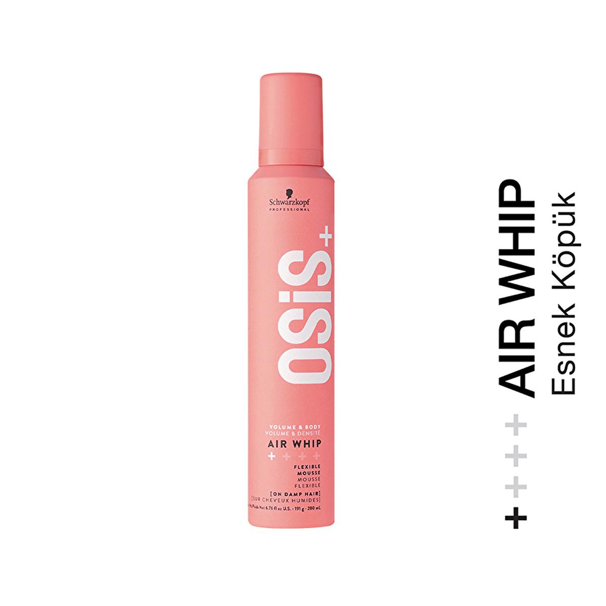 Osis Hair Styling Mousse - Air Whip 200ml - Flexible Hold, Heat Damage Protection
