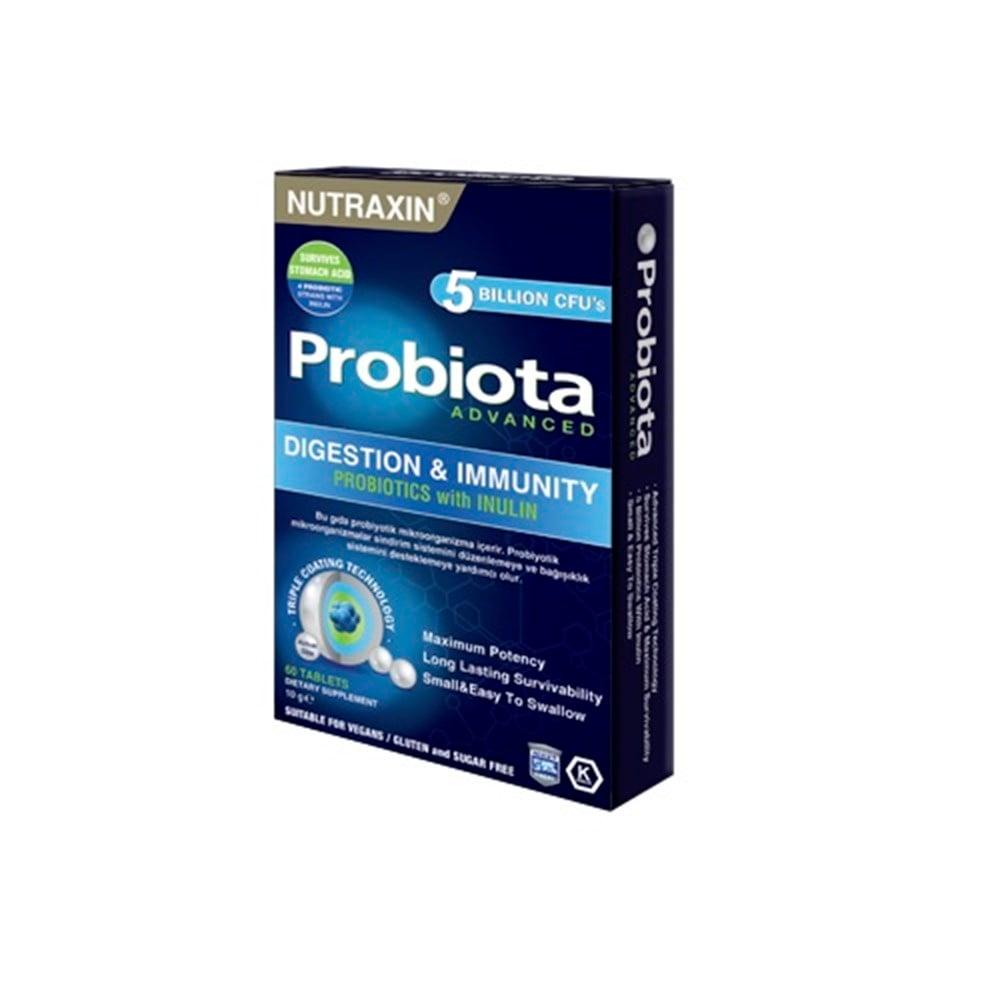 Nutraxin Probiota Advanced Probiotic Supplement for Digestive Health & Immune System Support - 60 Tablets