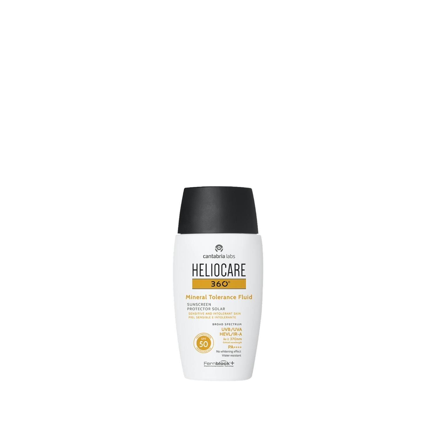Heliocare 360 Mineral Tolerance Sunscreen SPF 50: Gentle & High Protection for Sensitive Skin | Broad Spectrum Mineral-Based Face Sun Protection