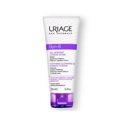 Uriage Gyn-8 Soothing Cleansing Gel - Gentle Intimate Hygiene for Sensitive Skin, Paraben-Free & Soap-Free, 3.38 fl oz