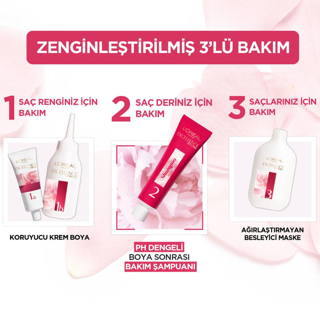 Loreal Paris Excellence Creme Hair Color - 7.31 Bal Köpüğü, Long-Lasting & Nourishing Hair Dye for Complete Grey Coverage