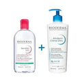 Bioderma Skincare Set - Atoderm Creme Ultra & Sensibio H2O 500ml - Moisturizing & Soothing for Sensitive Skin