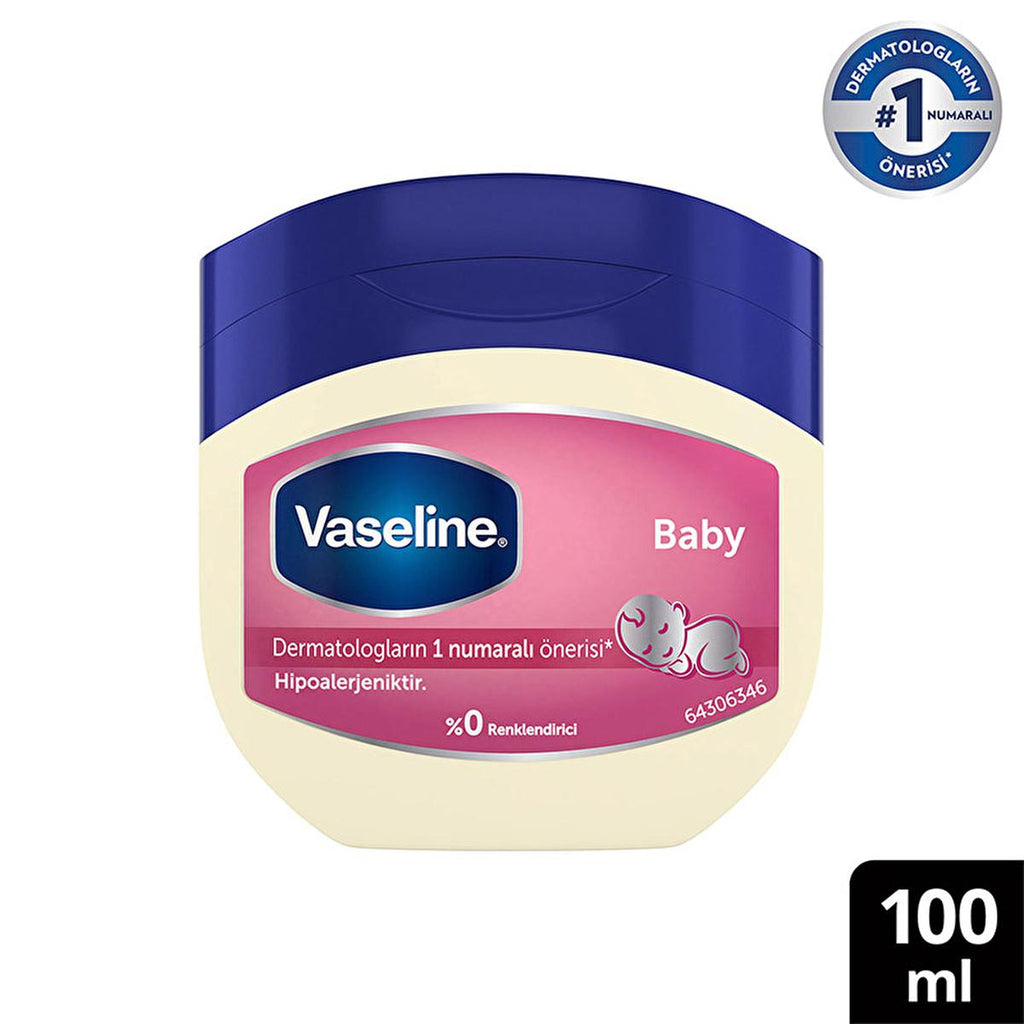 Vaseline Baby Moisturizing Jelly - Hypoallergenic, 24-Hour Hydration for Dry Skin - Dermatologist-Recommended