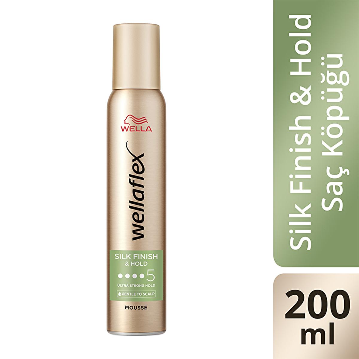 Wella Wellaflex: Ultra Strong Hold & Silky Finish Hair Mousse - 24H Lasting, Vegan, UV Protection - Non-Sticky Styling for Dry Hair