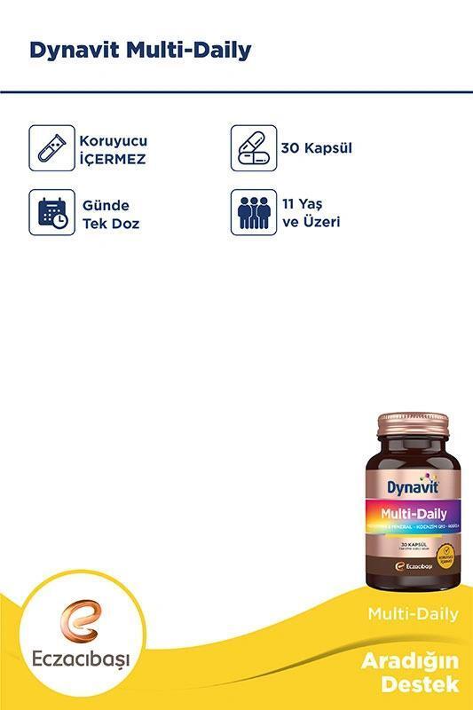 Dynavit Multivitamin with Koenzim Q10 and Rhodiola - 30 Capsules