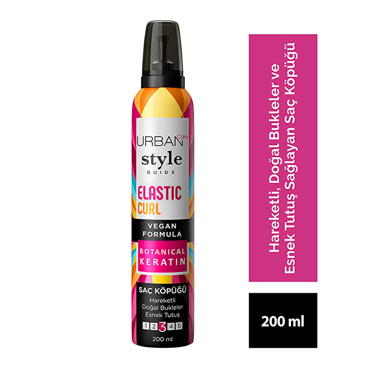 Urban Care Curl Enhancing Mousse with Botanical Keratin Complex - Lightweight, Long-Lasting Curl Definition & UV Protection