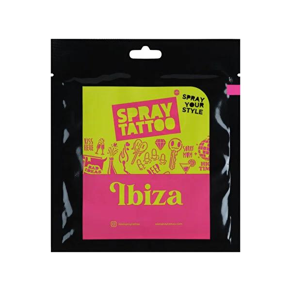 One Spray Tattoo City Pack Tattoo Stencil Set Ibiza - Temporary Tattoo Stencil Set with 7 Designs, Waterproof & Organic