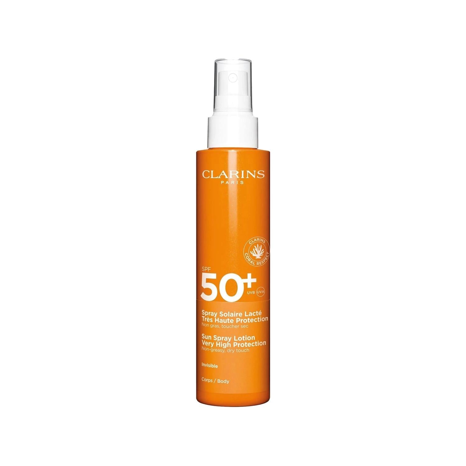 Clarins Sunscreen Spray Lotion SPF50+ - High Protection UV Protection Spray for Outdoor Enthusiasts