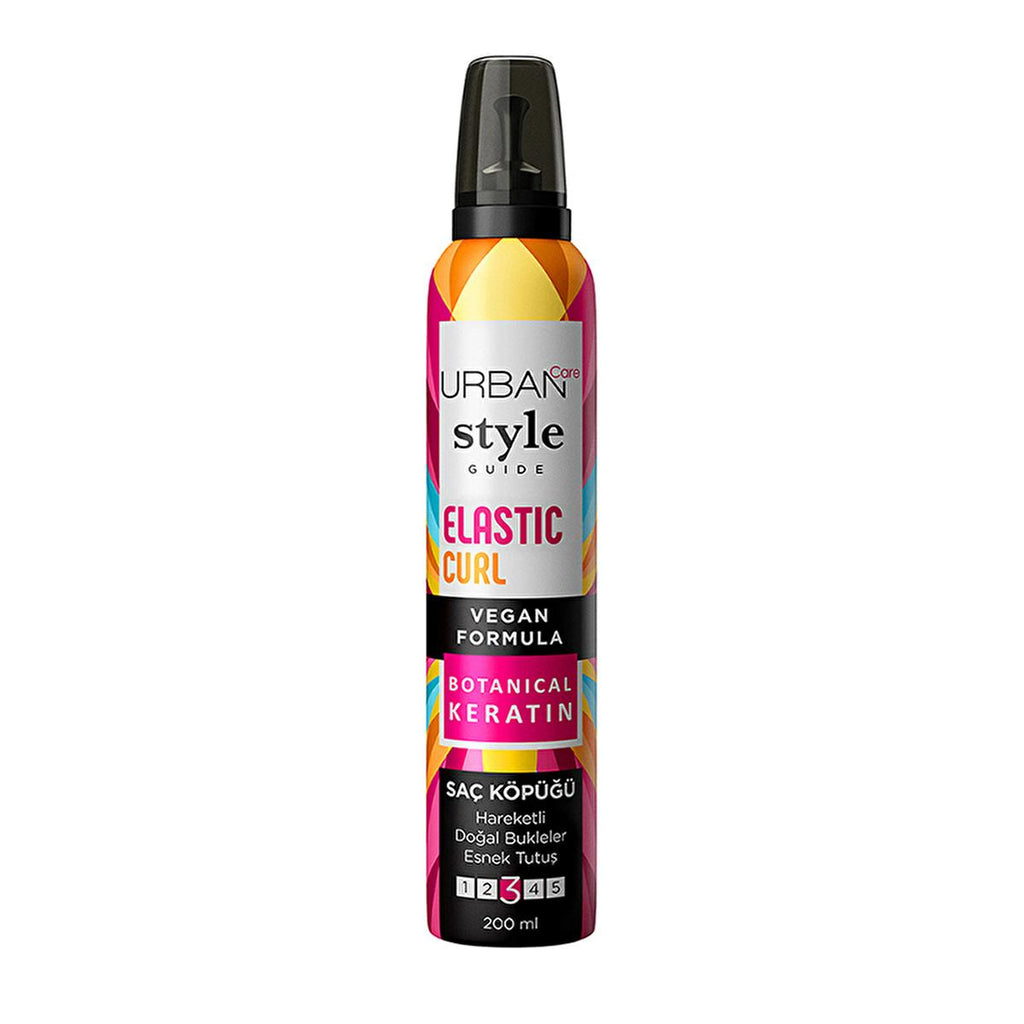 Urban Care Curl Enhancing Mousse with Botanical Keratin Complex - Lightweight, Long-Lasting Curl Definition & UV Protection