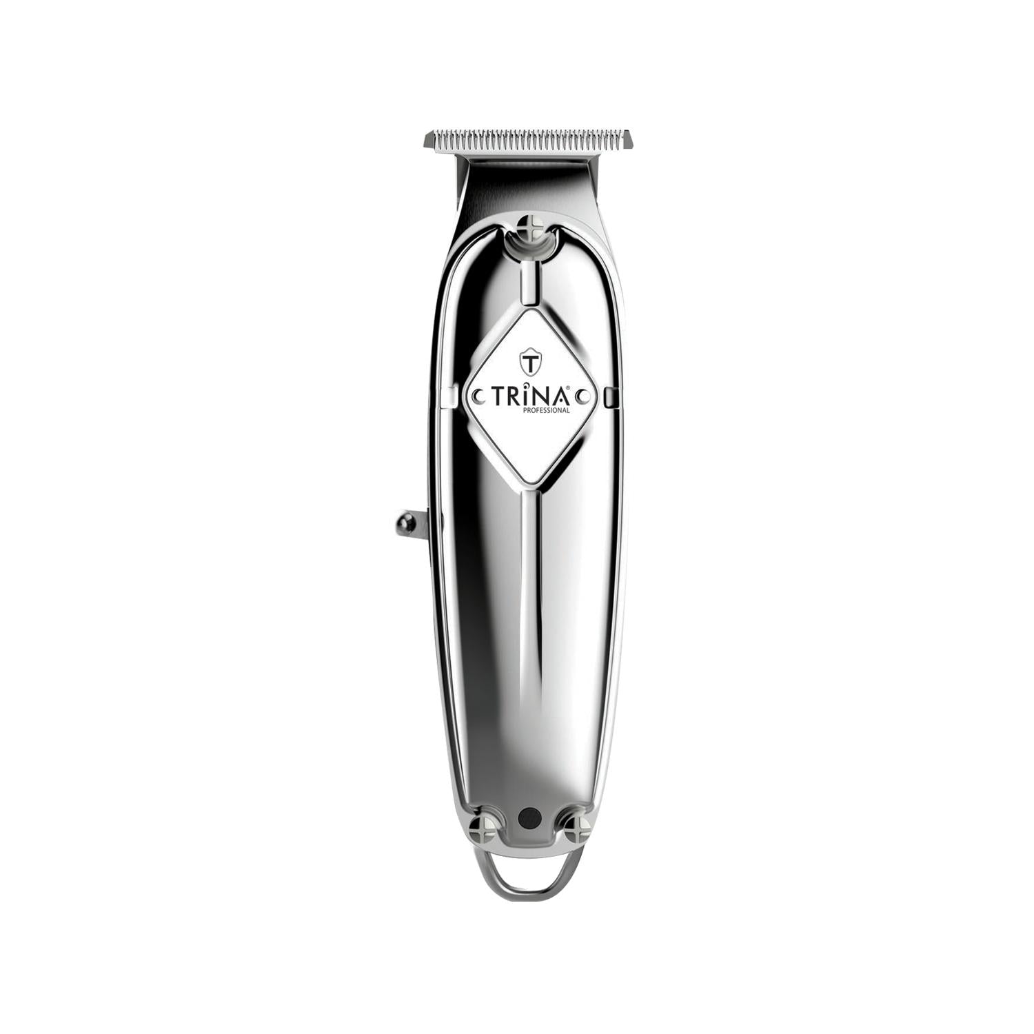Trina Professional Hair Clipper Silver 0050 - Professional Grade Hair Cutting Machine & Neck Trimmer