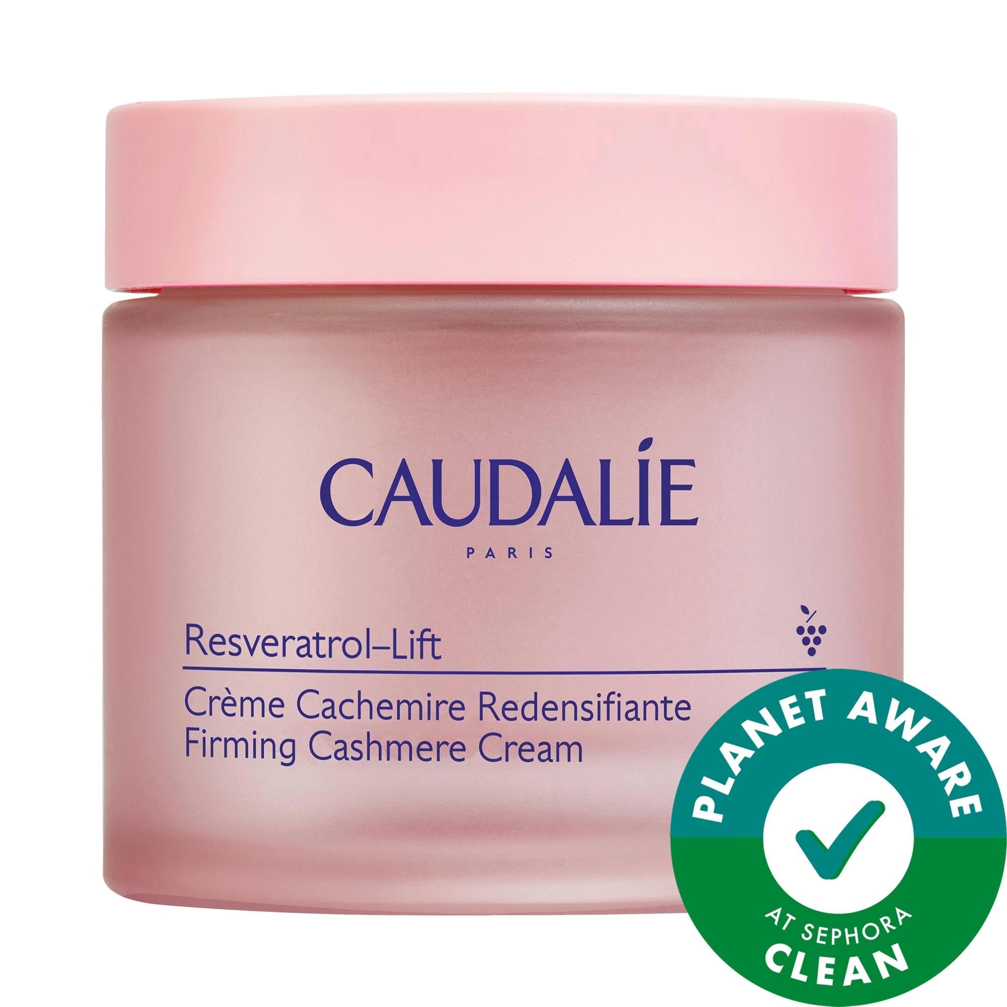 Caudalie Resveratrol Lift Retinol Alternative Firming Cashmere Moisturizer - Anti-Aging Skincare with Hyaluronic Acid & Collagen Alternative