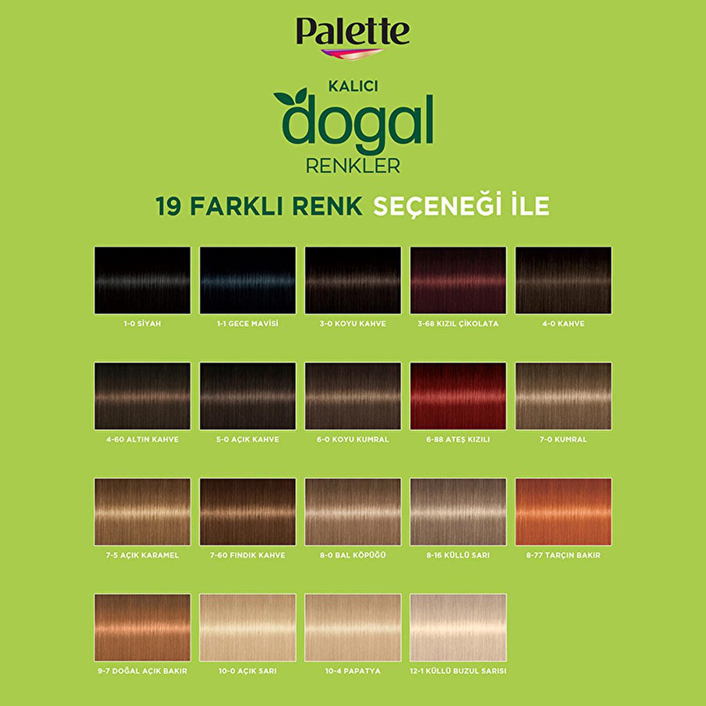 Palette Natural Permanent Hair Dye - Long-Lasting Color with Natural Ingredients