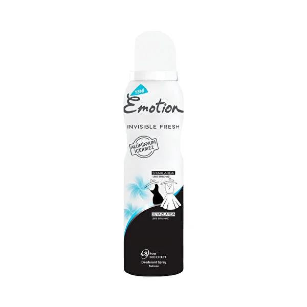 Emotion Deodorant Black & White Clean 150ml - Long Lasting Freshness, Aluminum Free, Non Staining