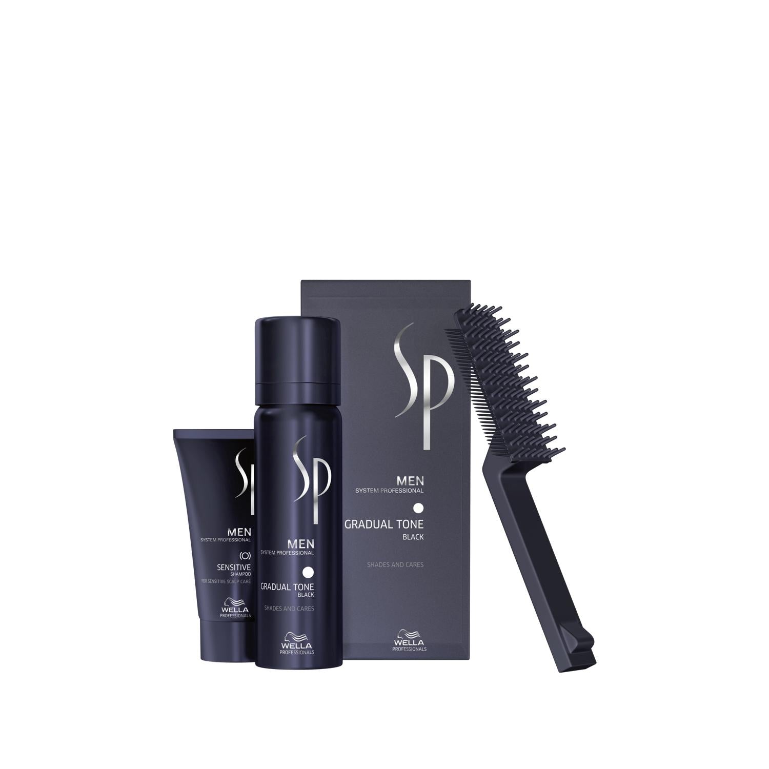Wella SP Men Pigment Mousse Black - Black Hair Color & Styling for Men, 2.03 fl oz