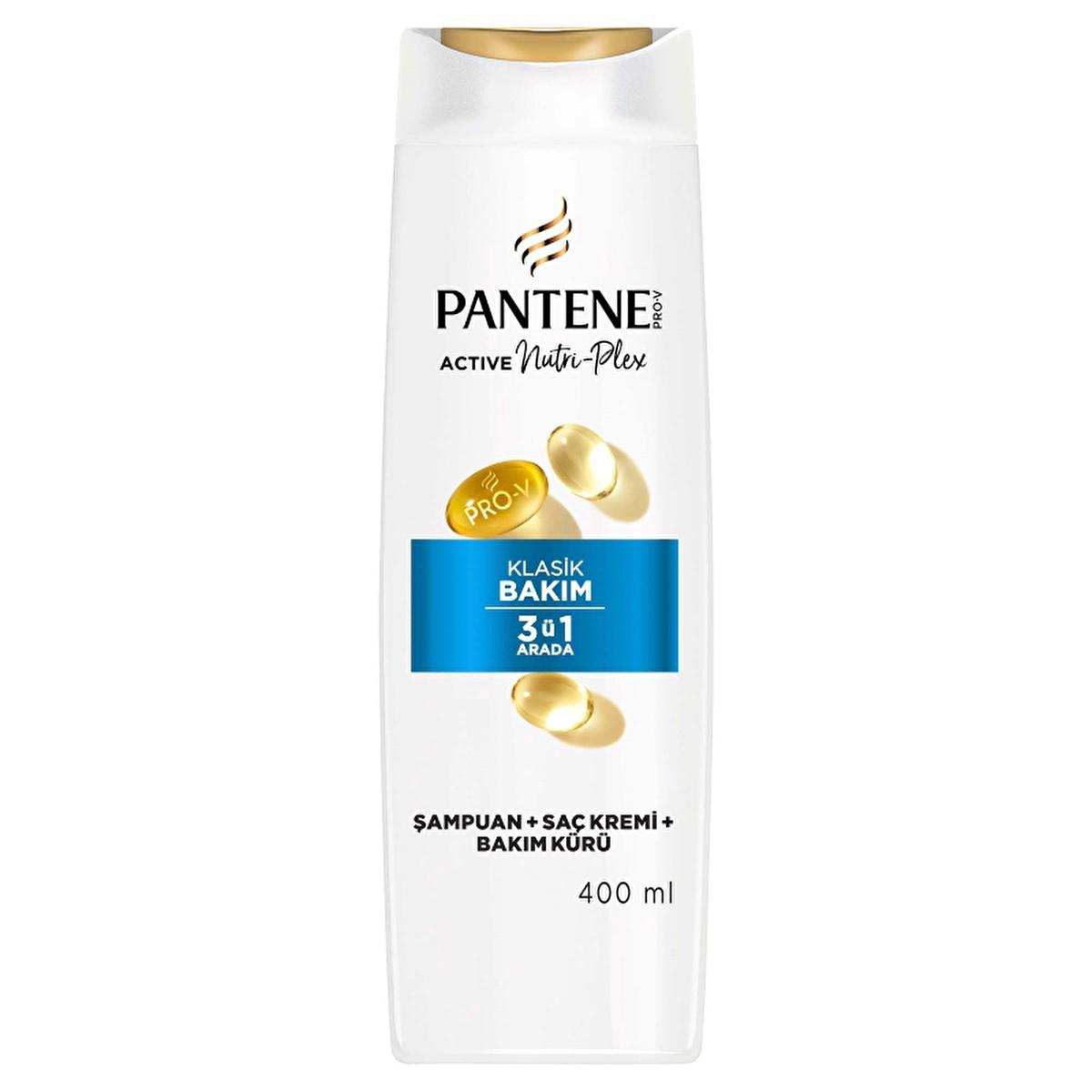 Pantene Classic Clean 3-in-1 Shampoo: Cleanse, Condition & Nourish Normal/Mixed Hair - Pro-V Formula for Daily Hair Care