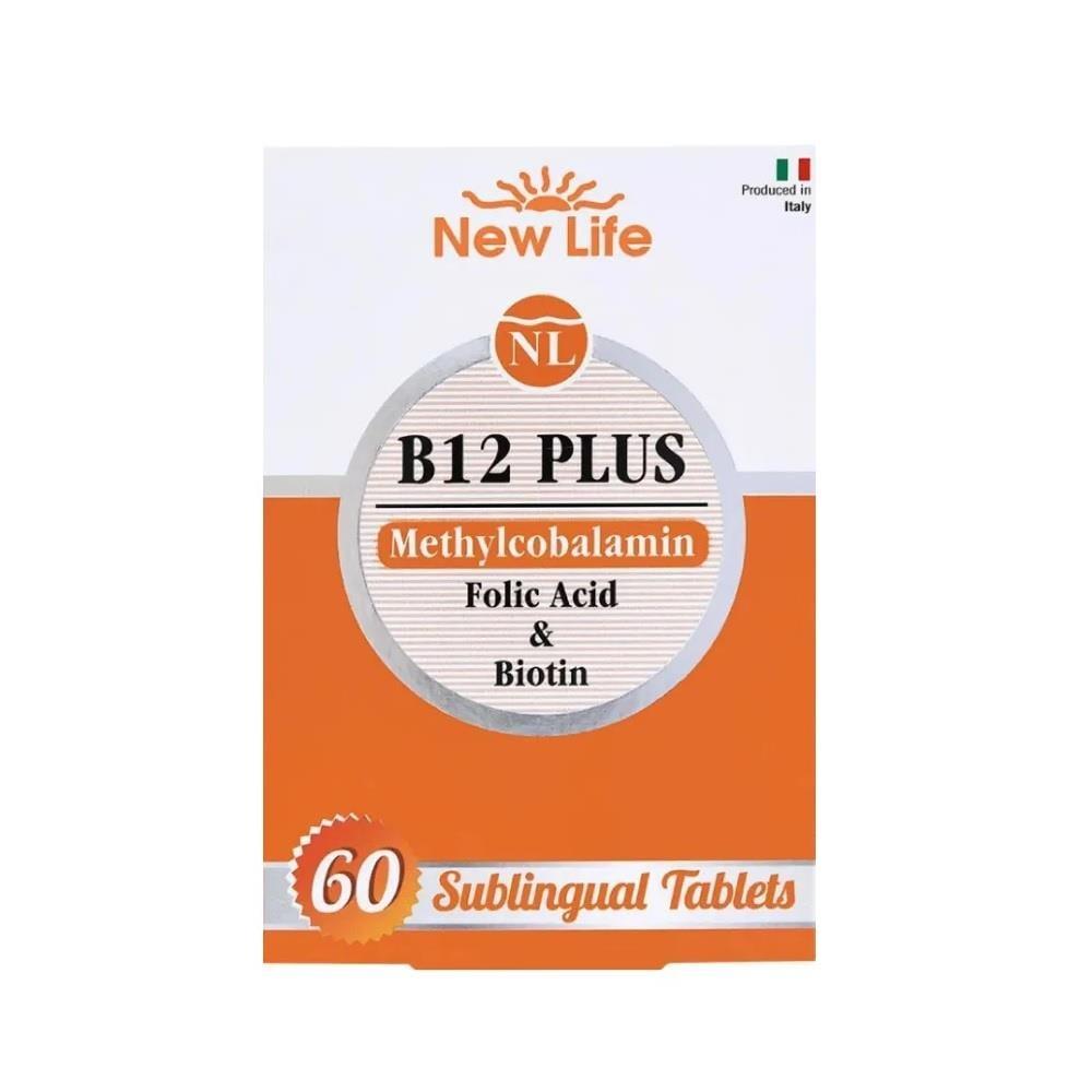 New Life Vitamin B12 Supplement Sublingual Tablets - Boost Energy, Immune System Support, 60 Count