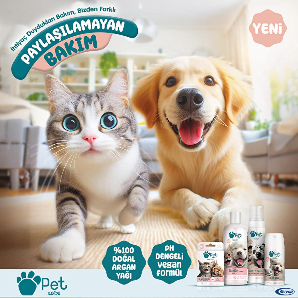 Pet Love Natural Argan Oil Pet Grooming Oil for Cats and Dogs - Nourishes Fur and Skin, Easy Grooming, 5 x 1 ml