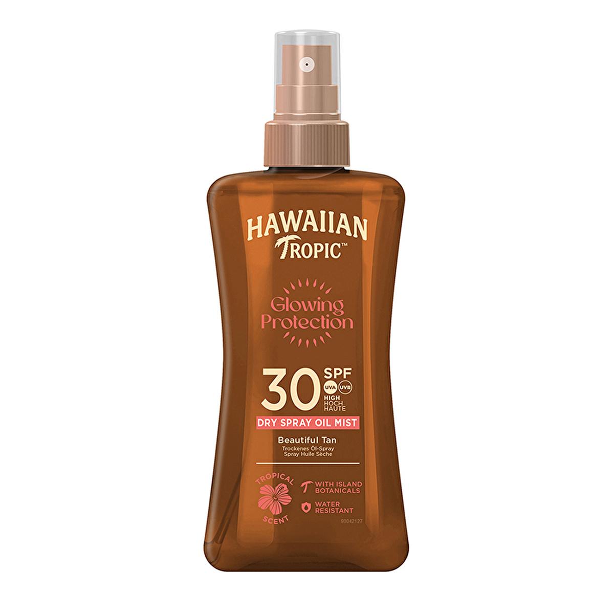 Hawaiian Tropic SPF 30 Dry Spray Sunscreen Oil: Glowing Protection, Vegan, Tropical Scent - UVA/UVB Broad Spectrum - 6.76 fl oz