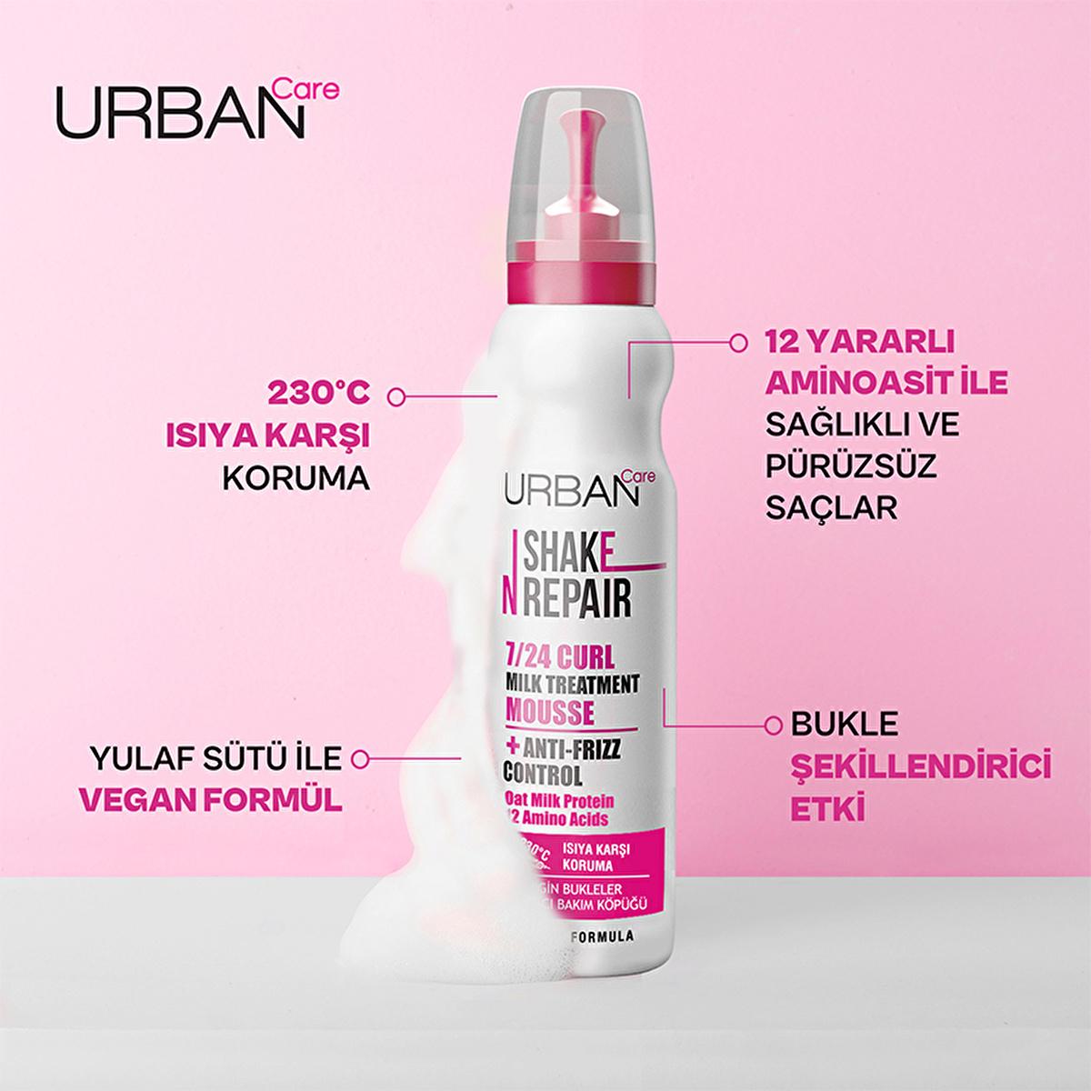 Urban Care Curly Hair Care Repair Spray - Vegan, Heat Protection Up to 230¡C, Dermatologically Tested - 5.07 fl oz
